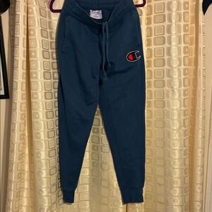 Champion Men’s Navy Joggers with Felt Sewed In Logo